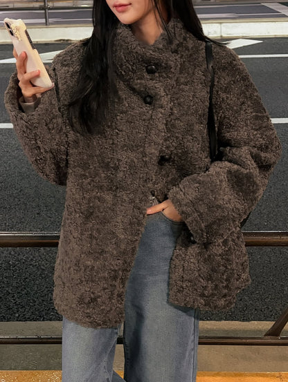 pile boucle half jacket