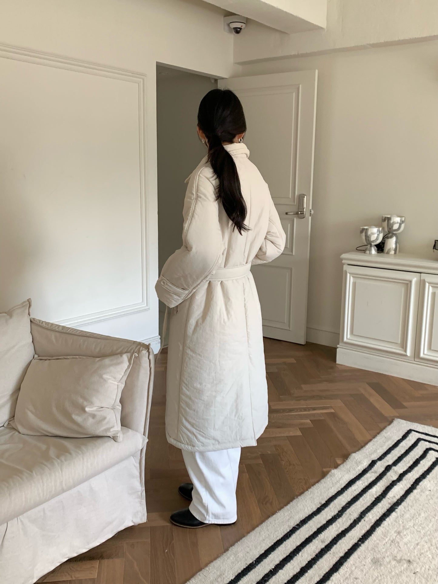 trench puffer coat