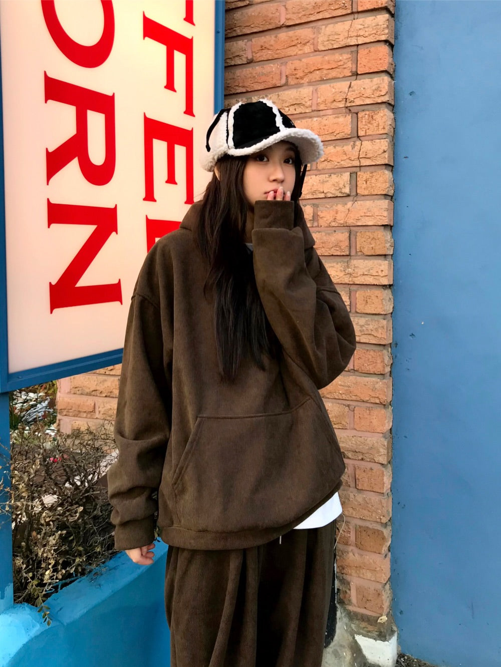 serin oversized fleece set (2pcs)