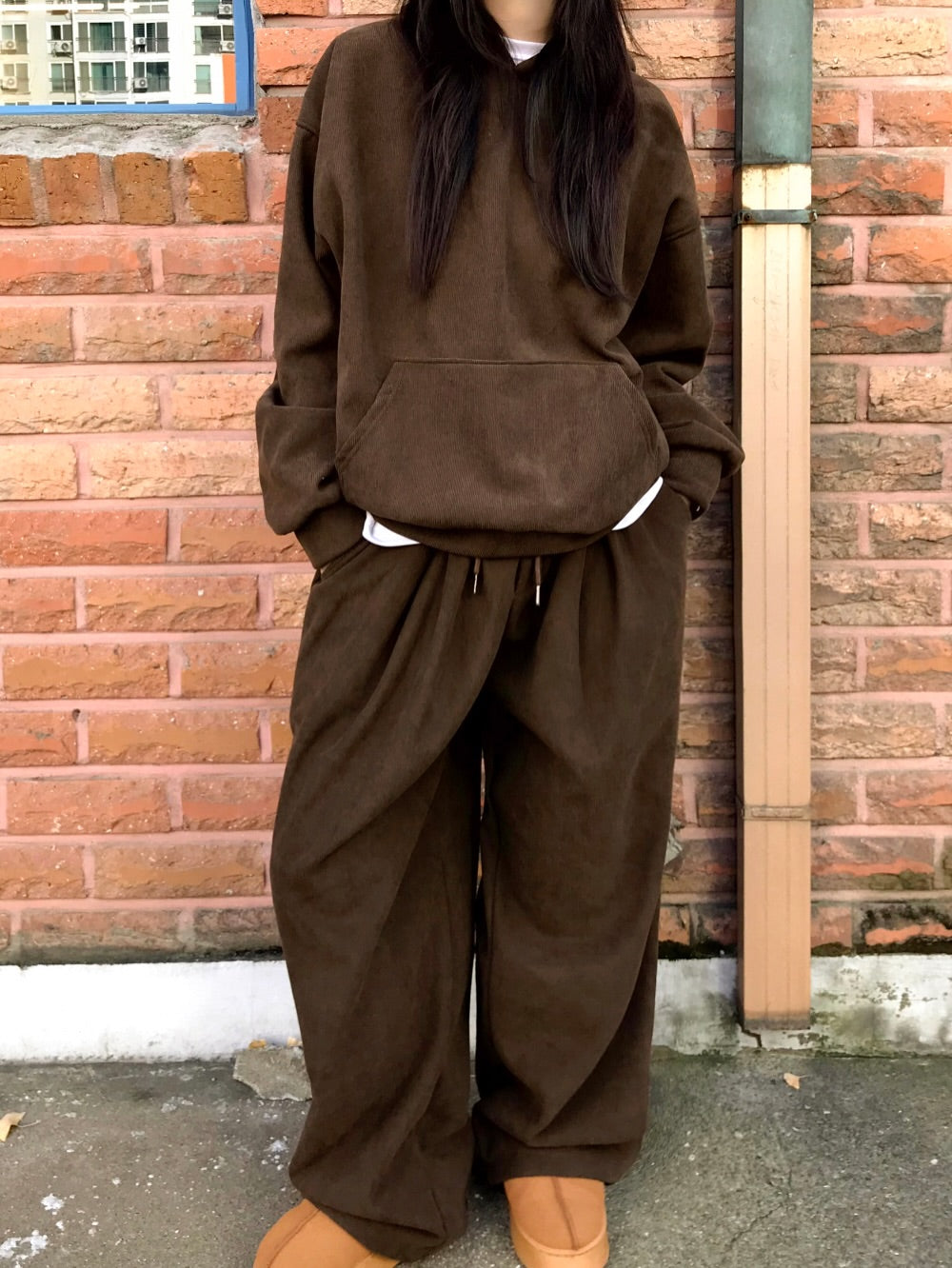 serin oversized fleece set (2pcs)