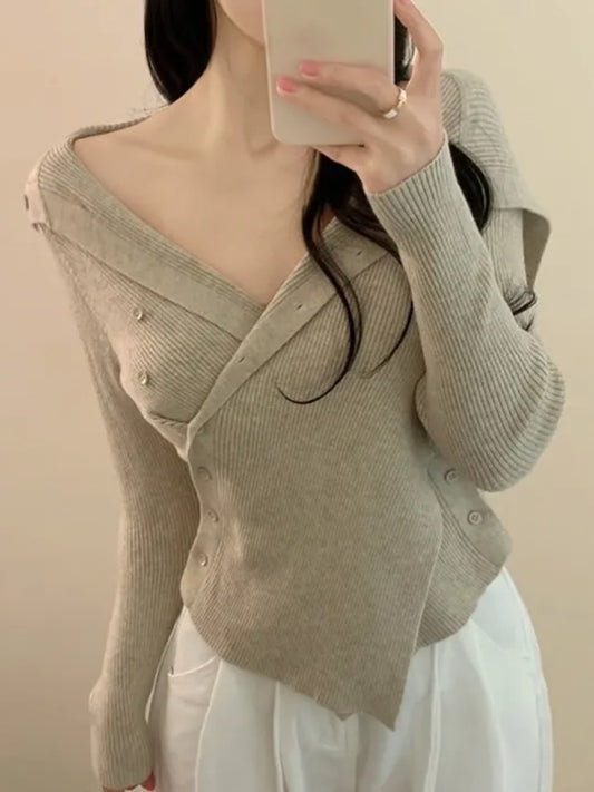 line button knit