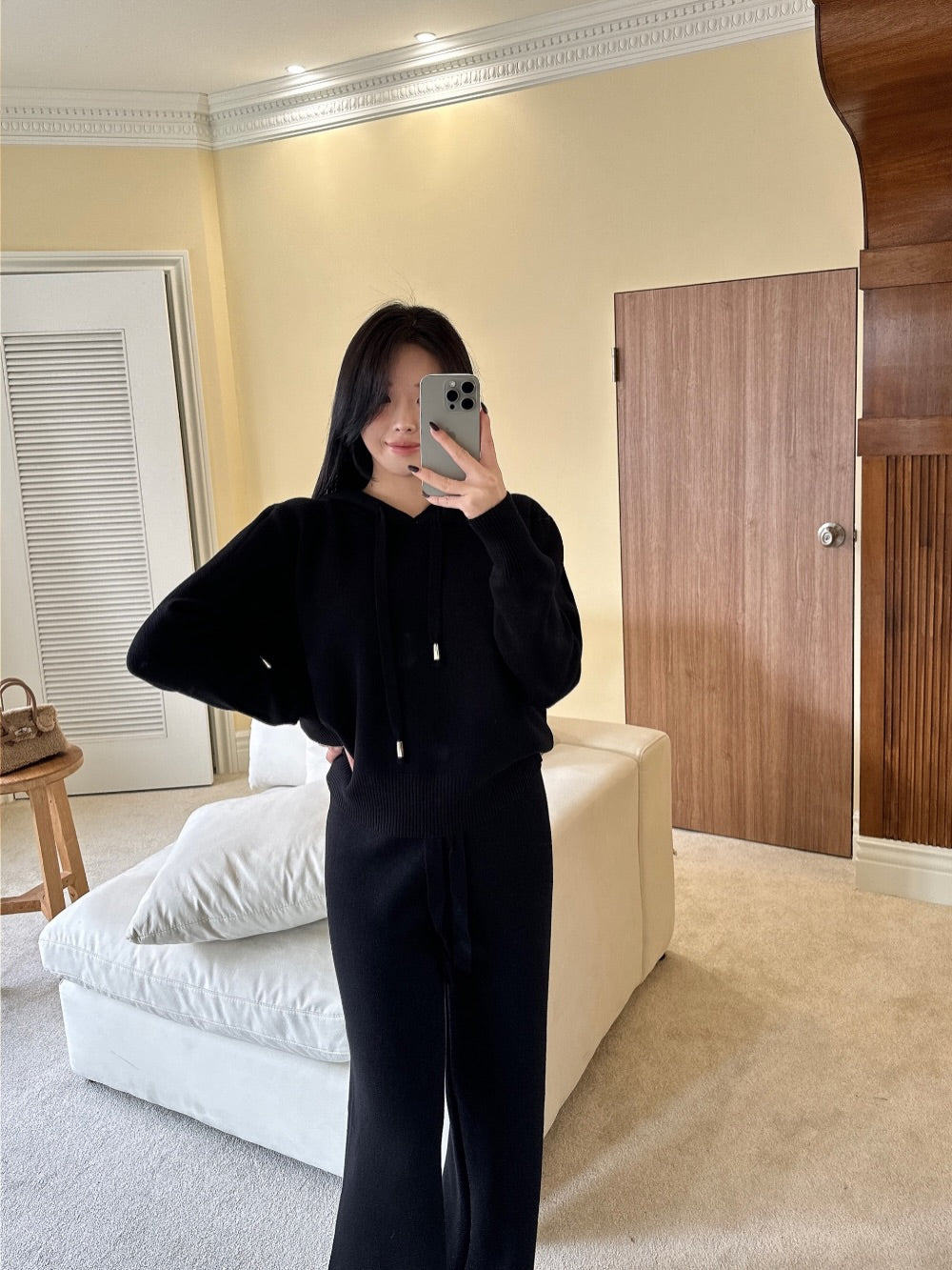 lina fur knit set