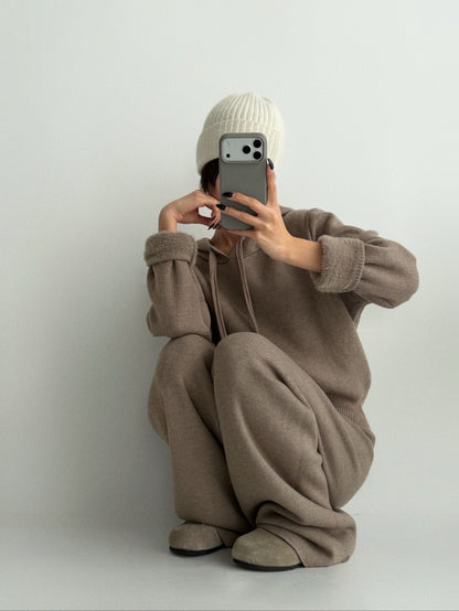 lina fur knit set