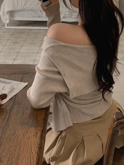 line button knit
