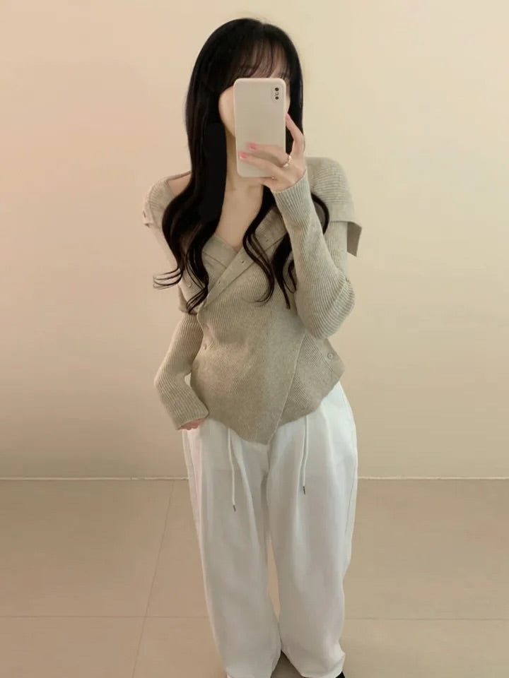 line button knit