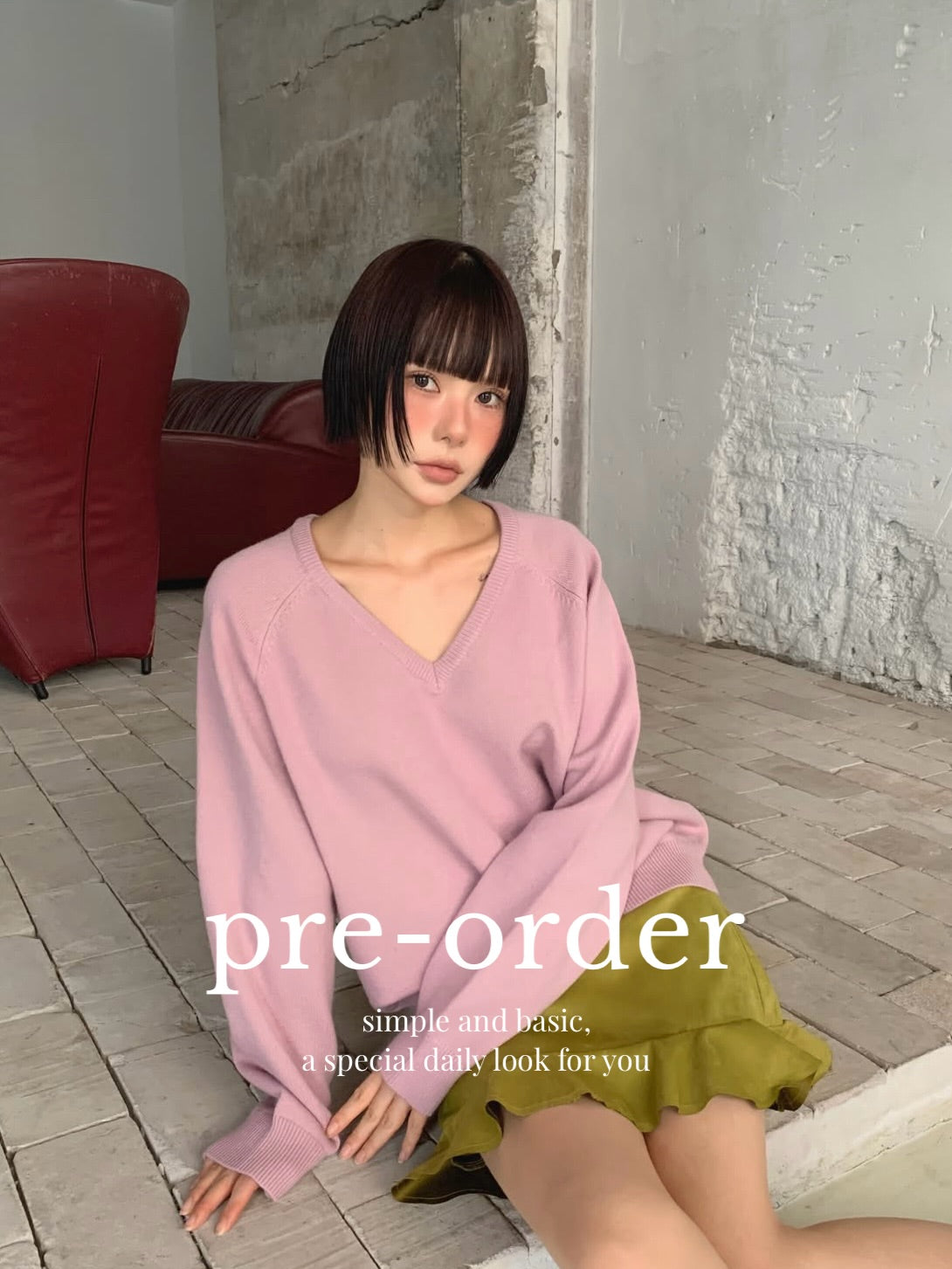 reina v-neck knit (pre-order)
