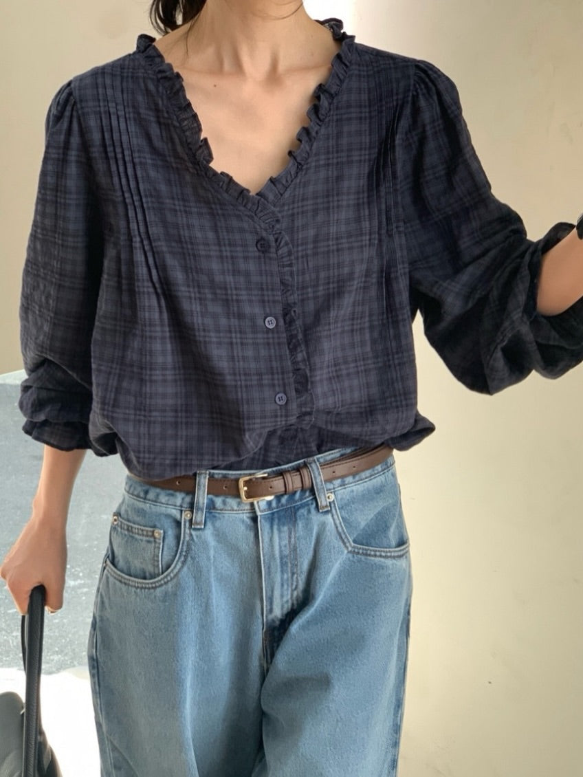 tulia frill blouse (pre-order)