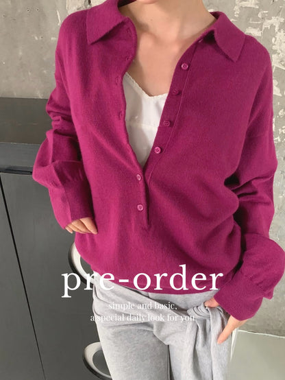 benette button knit (pre-order)