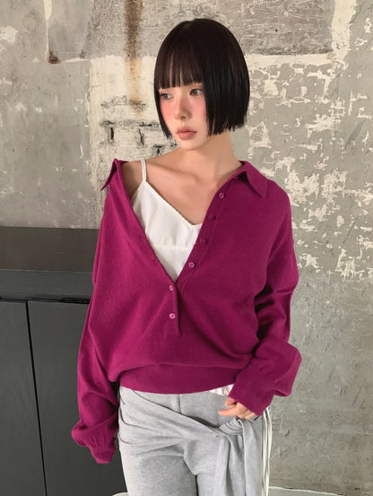 benette button knit (pre-order)