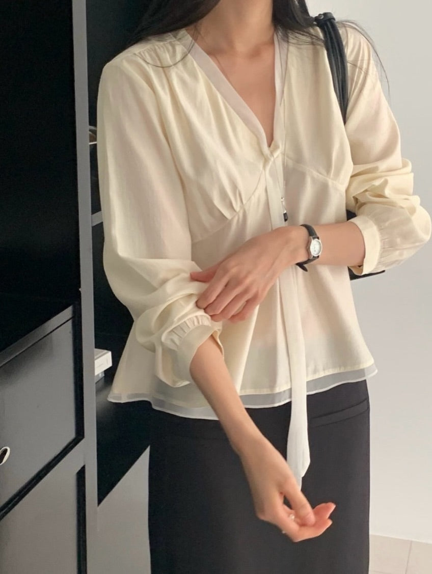 monet tie blouse (pre-order)