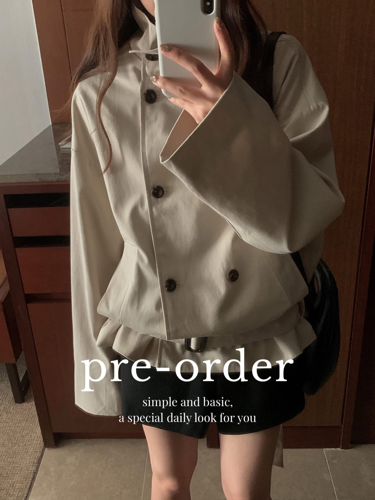 crema belt jacket (pre-order)