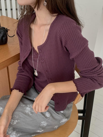 lora lace cardigan set (pre-order)