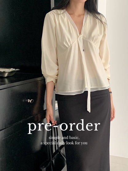 monet tie blouse (pre-order)