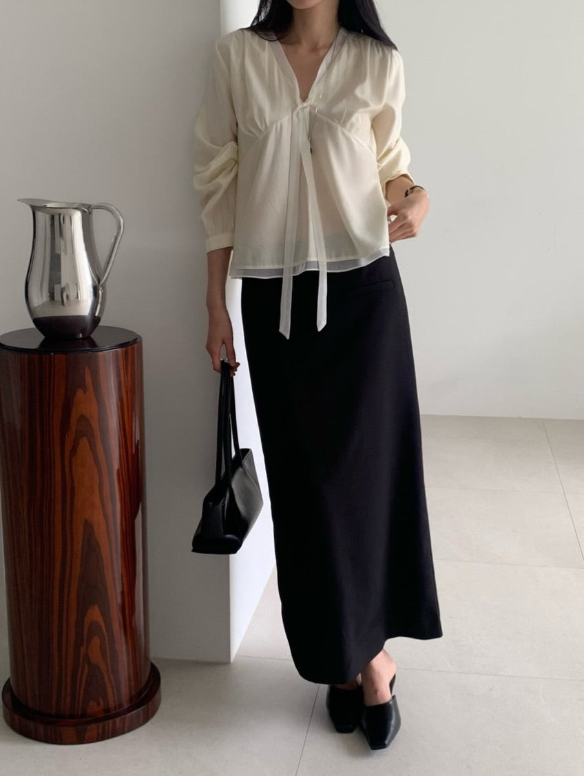 monet tie blouse (pre-order)