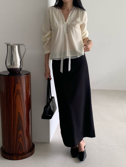 monet tie blouse (pre-order)