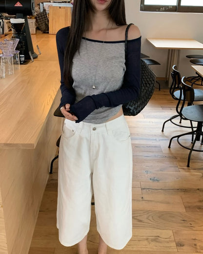 bermuda cotton wide pants (pre-order)