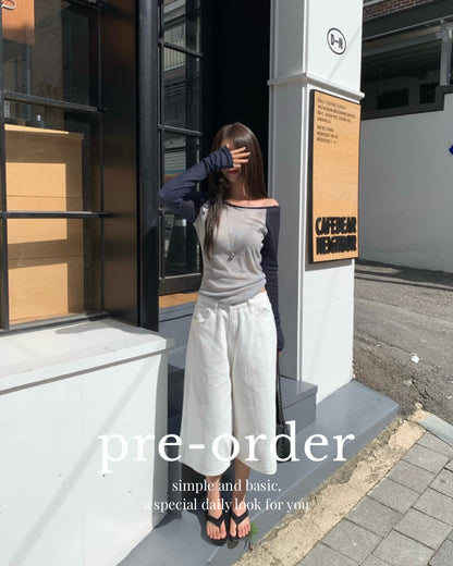 bermuda cotton wide pants (pre-order)