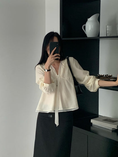 monet tie blouse (pre-order)