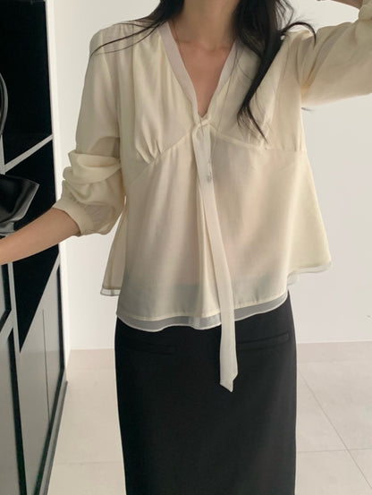 monet tie blouse (pre-order)