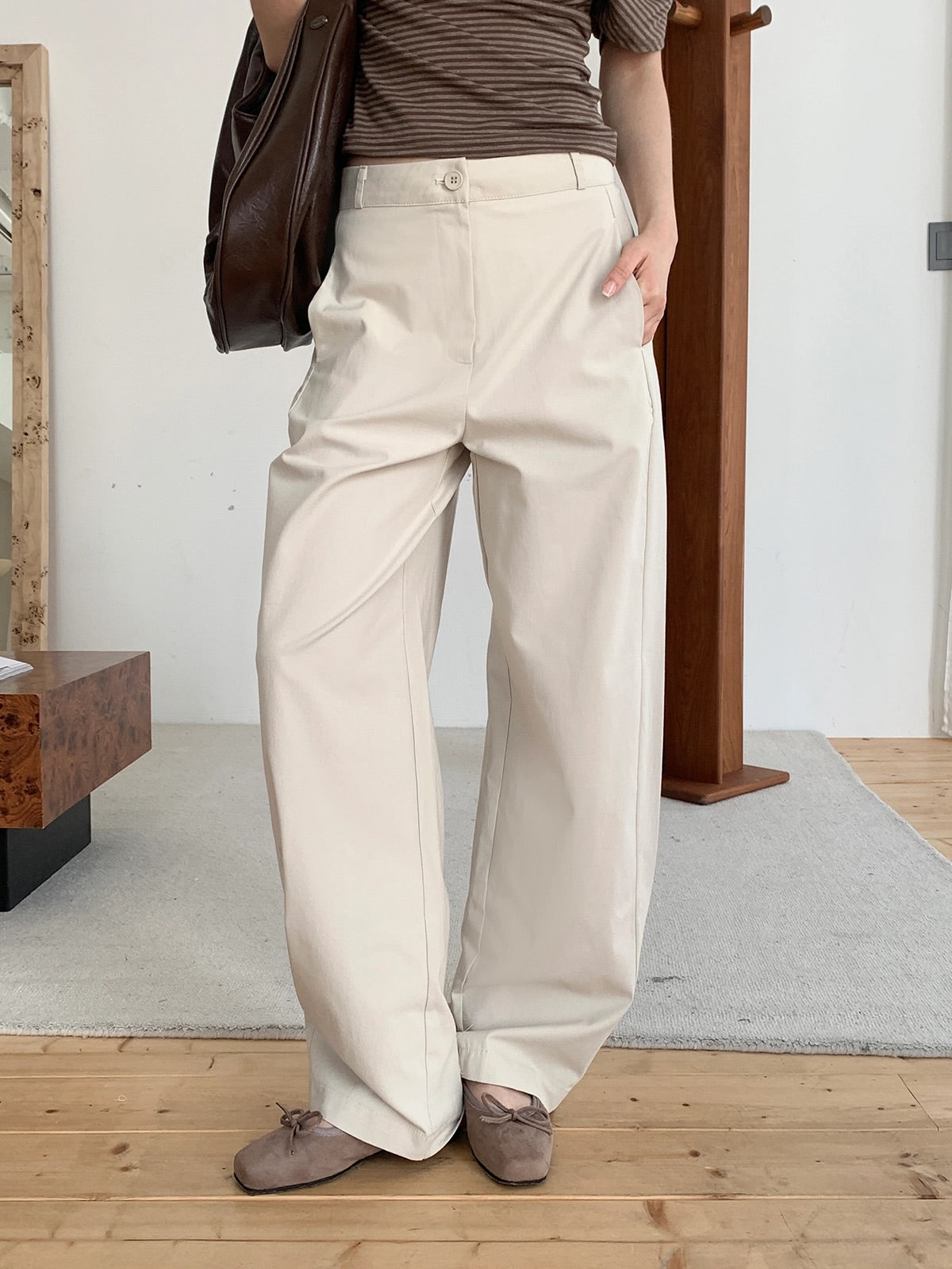 nora barrel cotton slacks (pre-order)