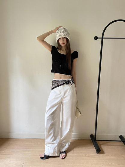 nora barrel cotton slacks (pre-order)