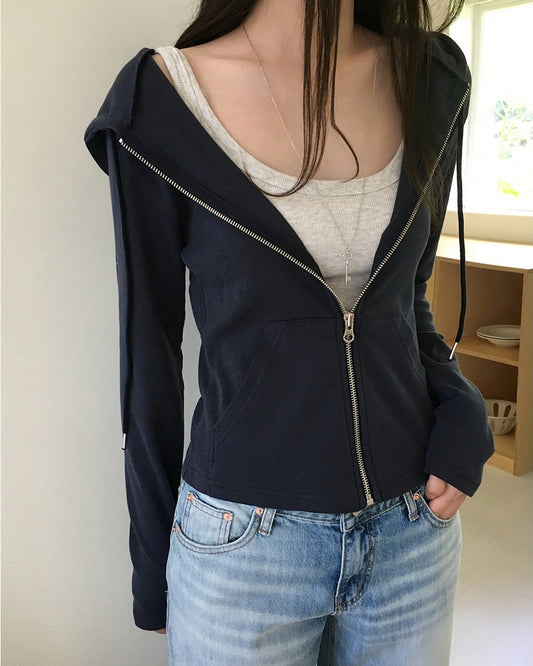 pinter slim hoode zip-up