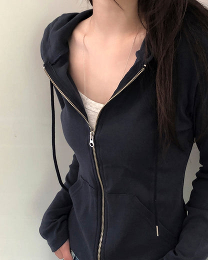 pinter slim hoode zip-up