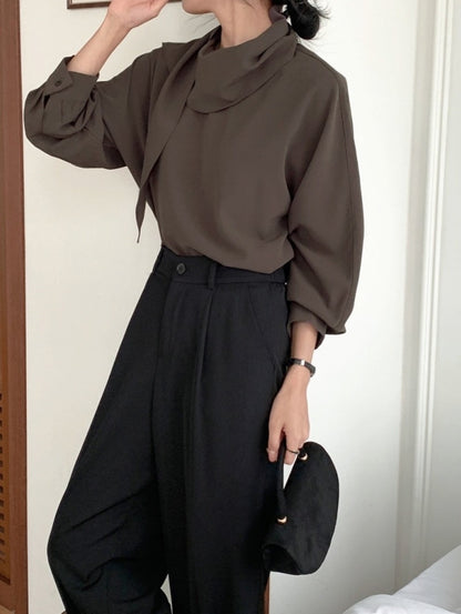 yooni scarf blouse (pre-order)