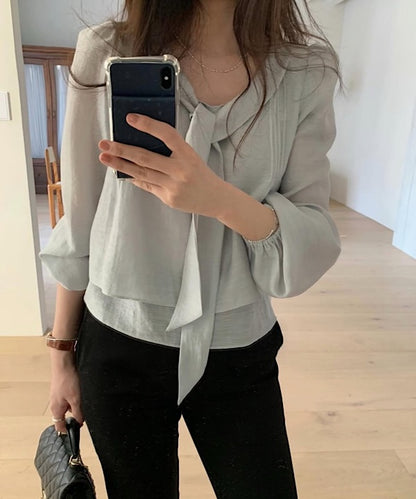 joojoo tie blouse (pre-order)