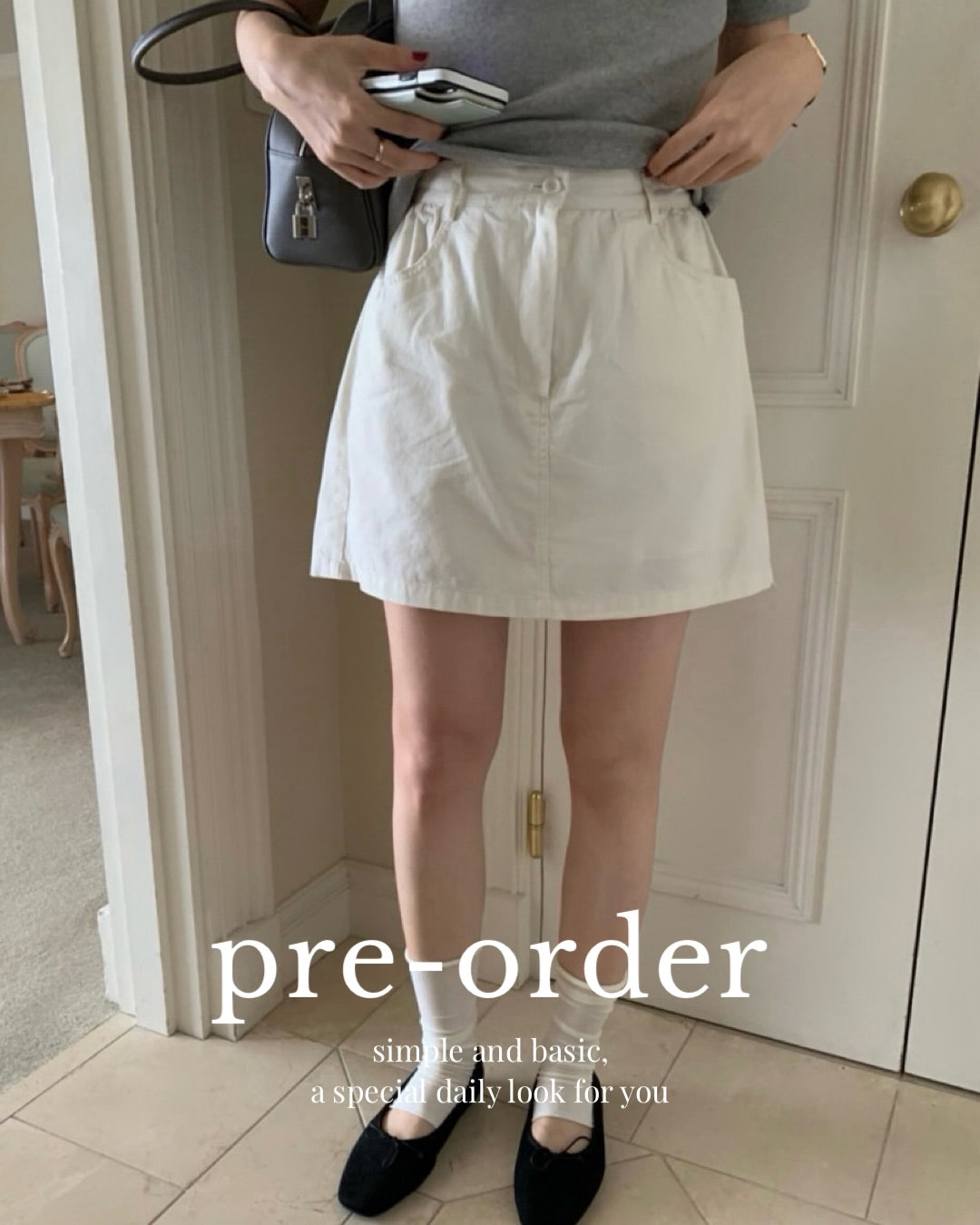 cotton washed skirt (pre-ordr)