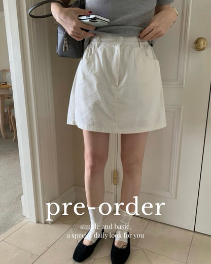 cotton washed skirt (pre-ordr)