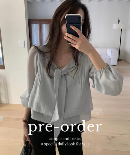 joojoo tie blouse (pre-order)