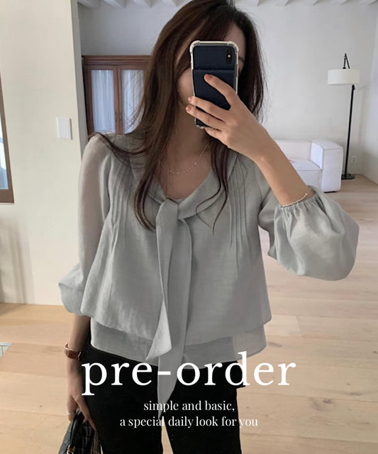 joojoo tie blouse (pre-order)