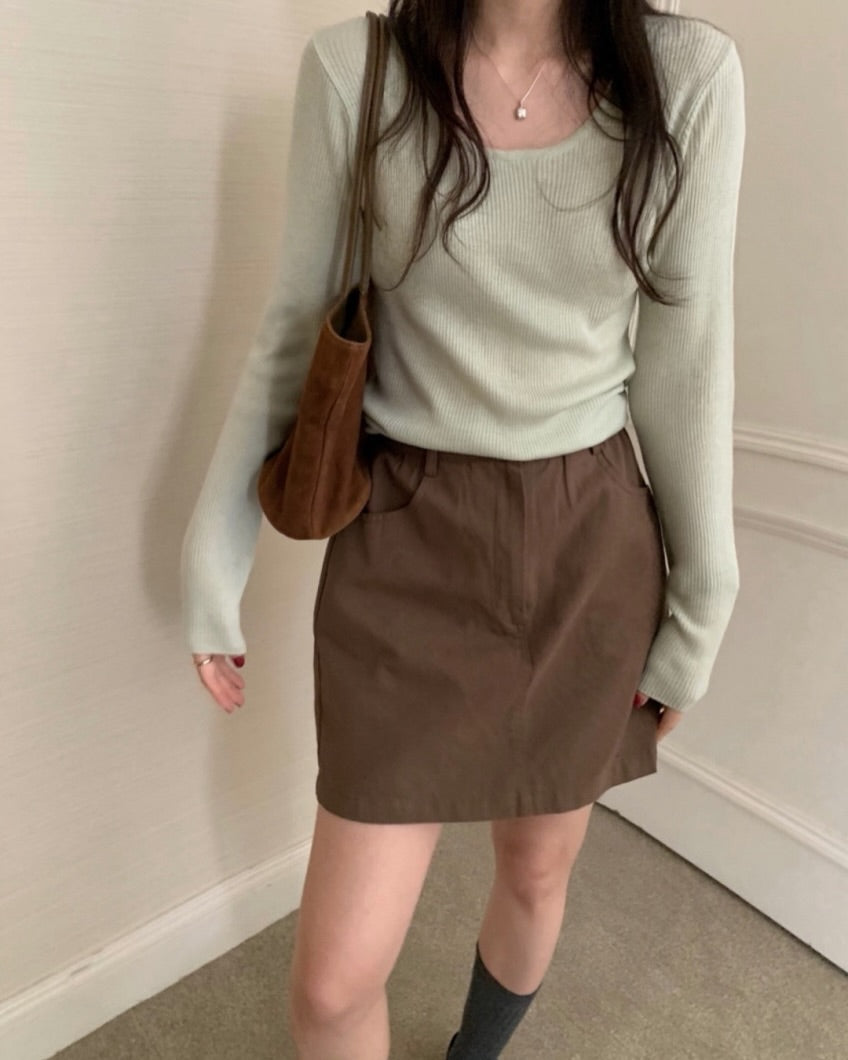 cotton washed skirt (pre-ordr)
