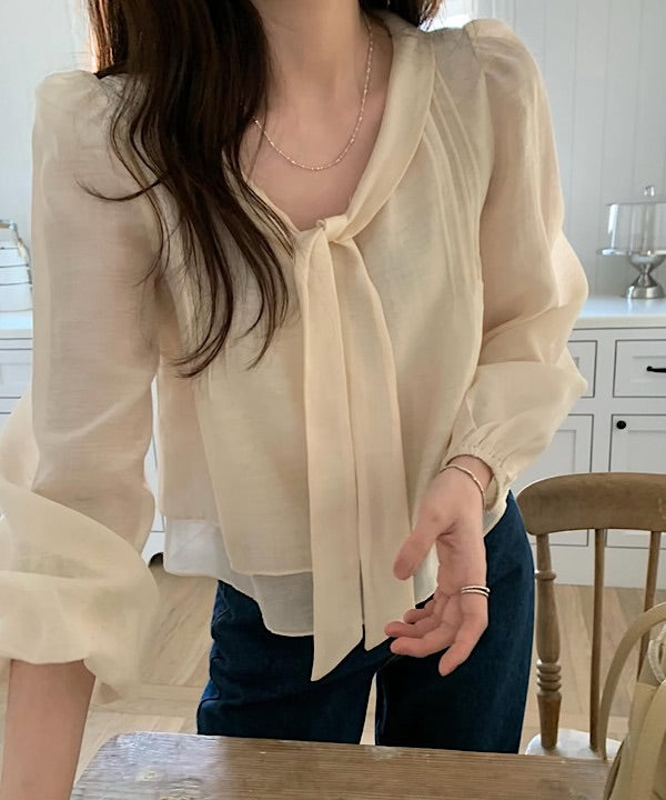 joojoo tie blouse (pre-order)