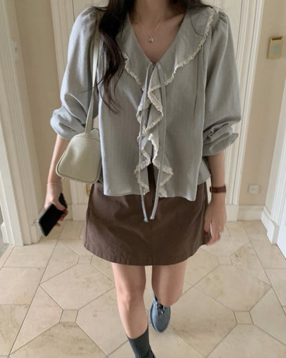 cotton washed skirt (pre-ordr)