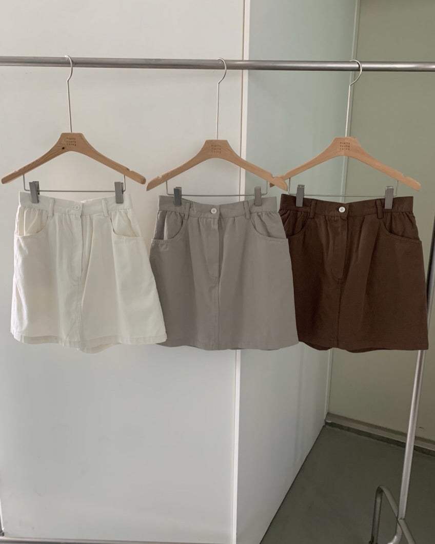 cotton washed skirt (pre-ordr)