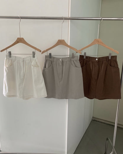 cotton washed skirt (pre-ordr)