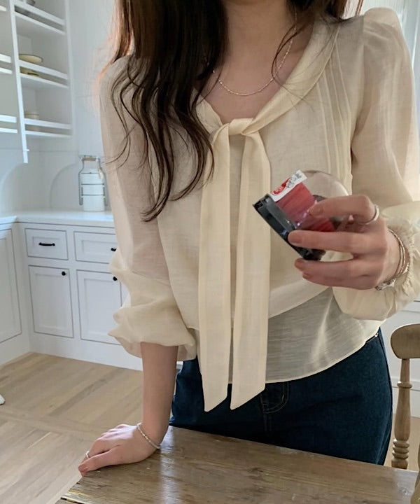 joojoo tie blouse (pre-order)