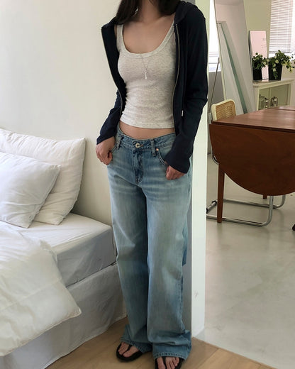 pinter slim hoode zip-up
