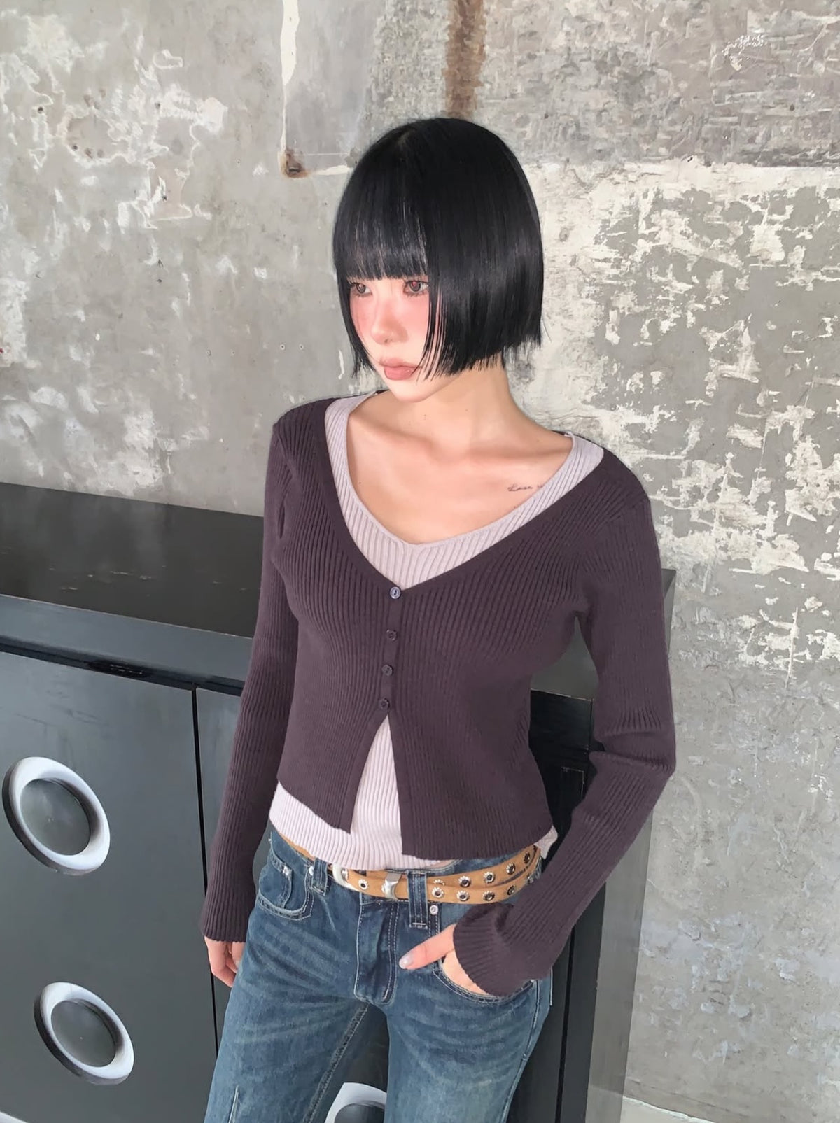layered warmer cardigan