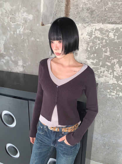 layered warmer cardigan
