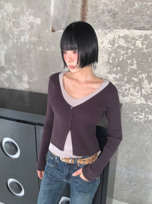 layered warmer cardigan