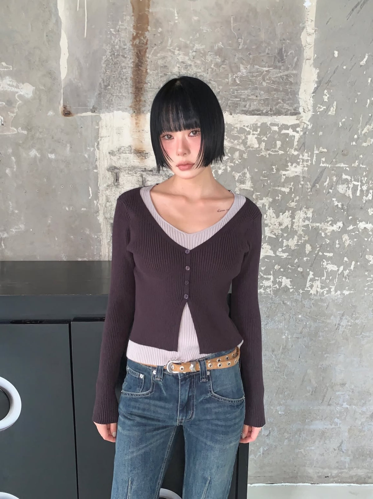 layered warmer cardigan