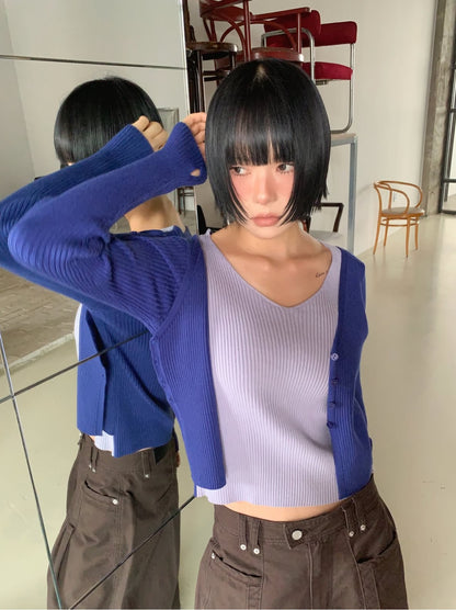layered warmer cardigan