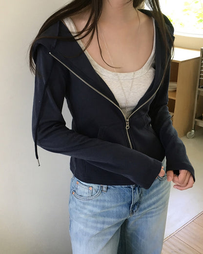 pinter slim hoode zip-up