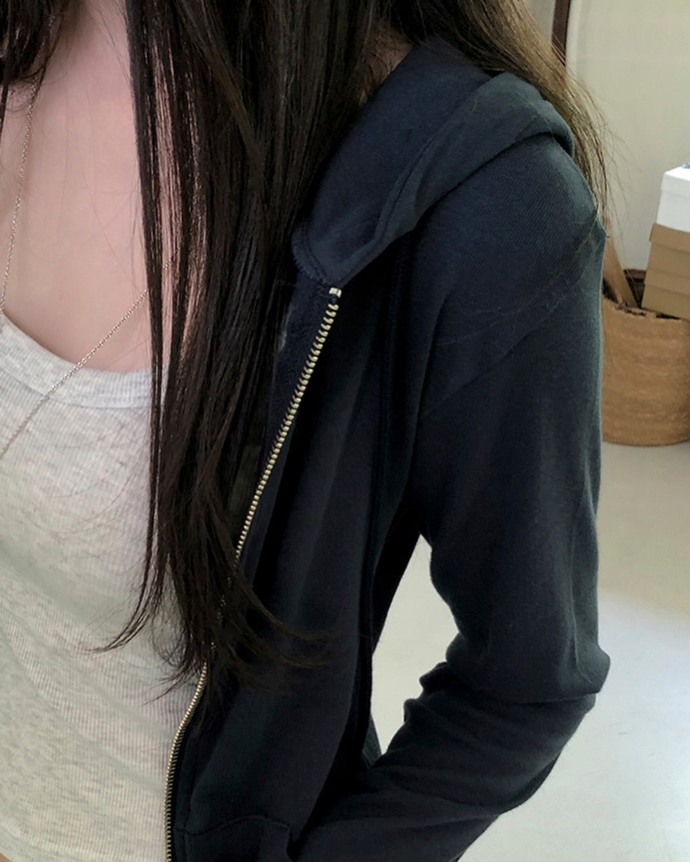 pinter slim hoode zip-up