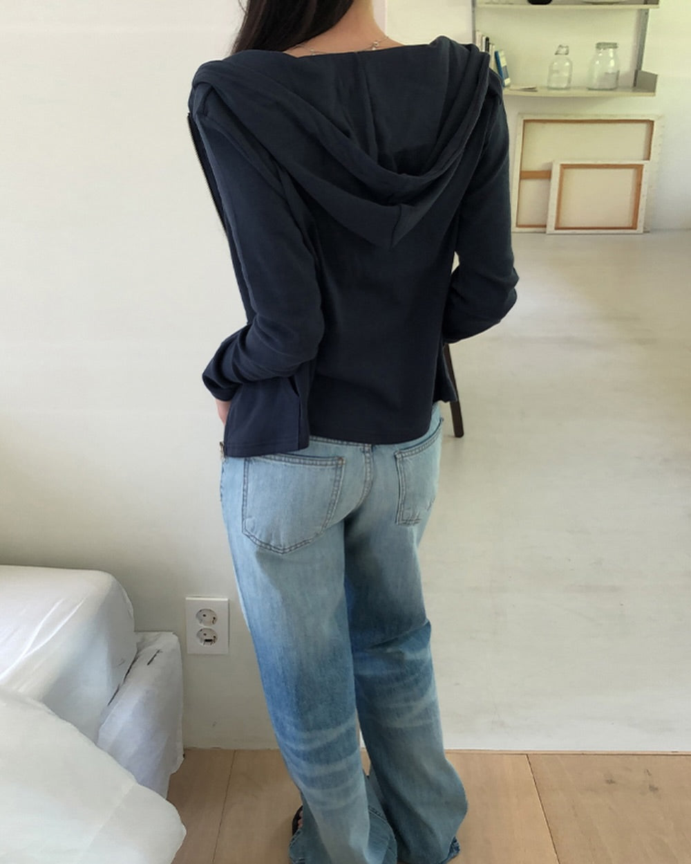 pinter slim hoode zip-up