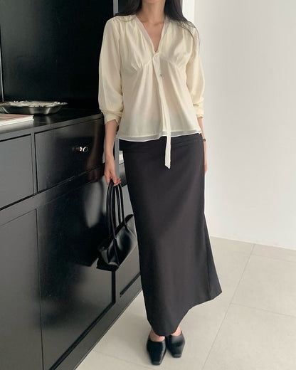 monet tie blouse