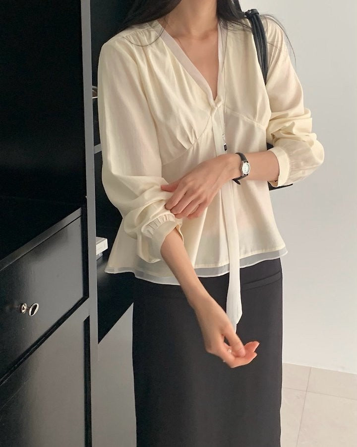 monet tie blouse